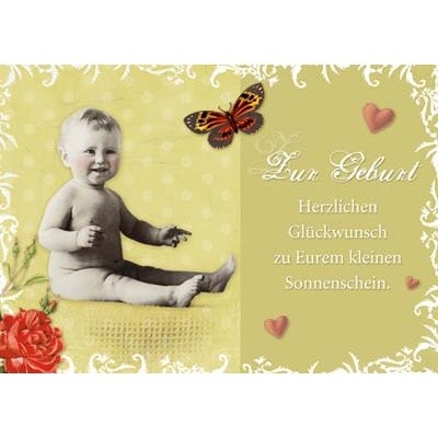 Postkarte Geburt, DIN C6