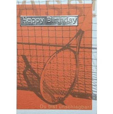 Klappkarte Geburtstag, Tennis, DIN C6