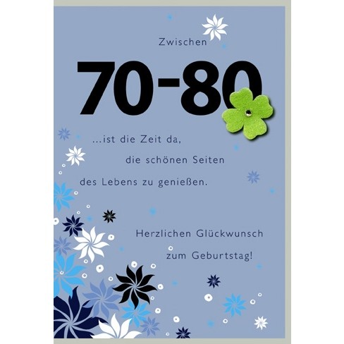 Klappkarte Zahlengeburtstag, 70.Geburtstag, DIN C6
