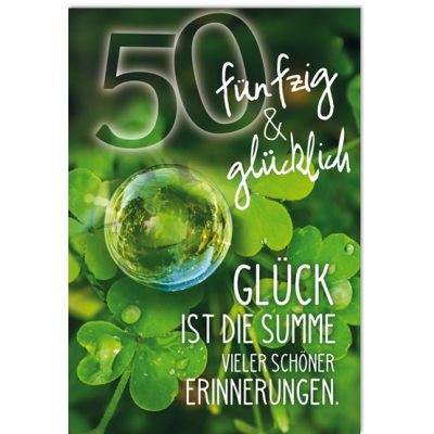 Klappkarte Zahlengeburtstag, 50.Geburtstag, DIN C6