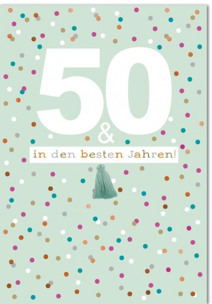 Klappkarte Zahlengeburtstag, 50.Geburtstag, DIN A4